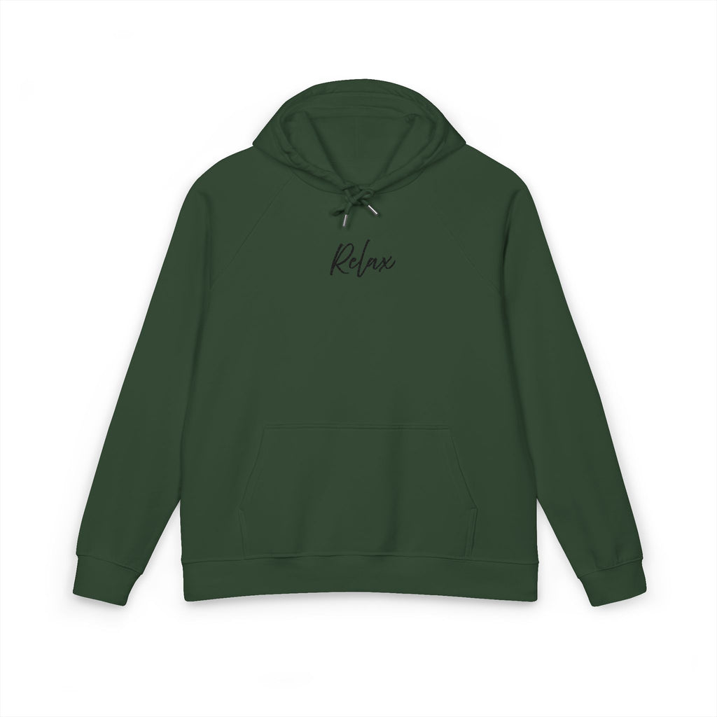 Relax Hoodie - Cozy and Sustainable Men-Women Raglan Hoodie with Embroidery Details
