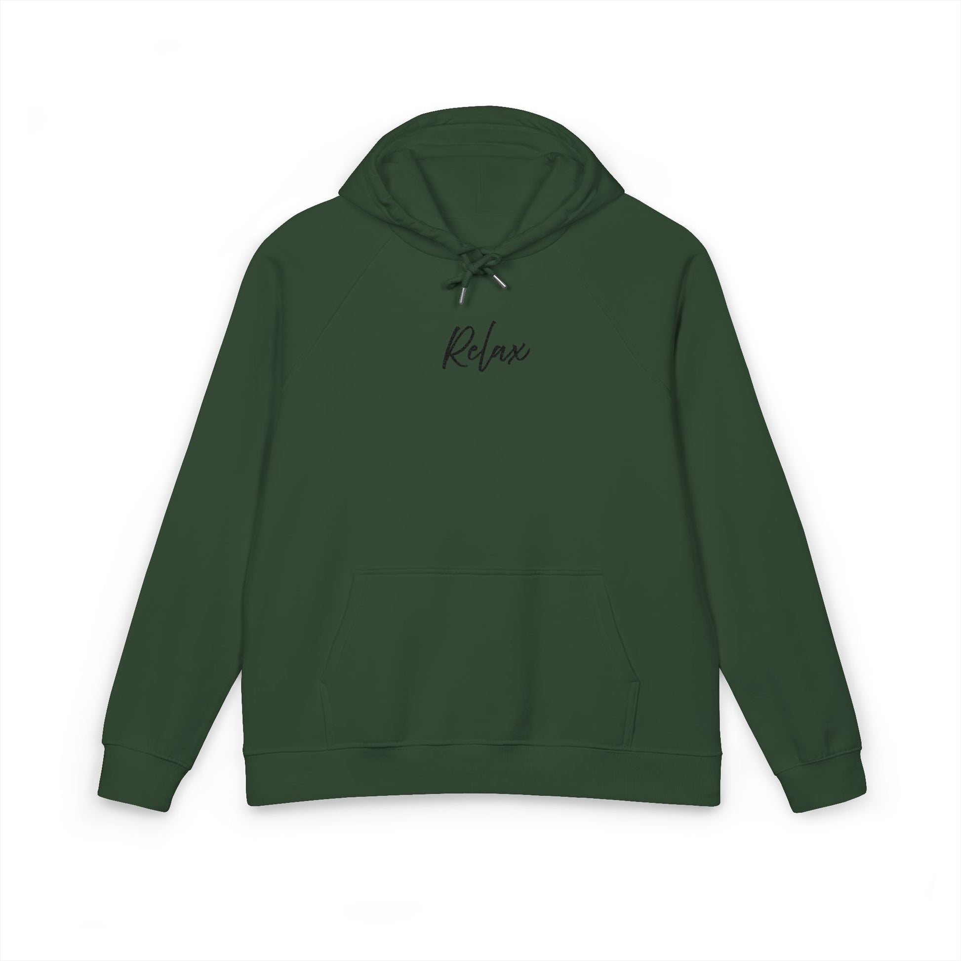 Relax Hoodie - Cozy and Sustainable Men-Women Raglan Hoodie with Embroidery Details