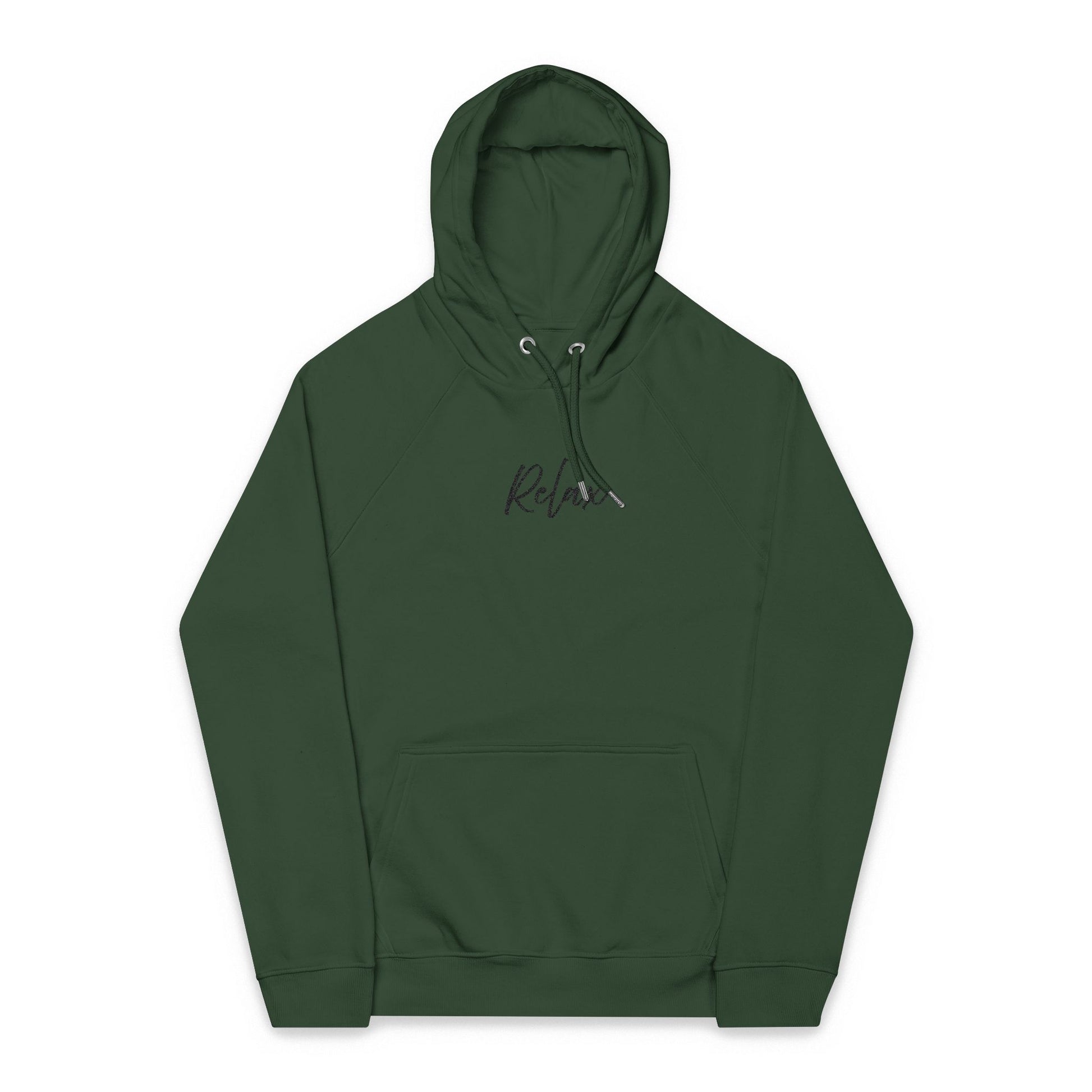 Relax Hoodie - Cozy and Sustainable Men-Women Raglan Hoodie with Embroidery Details
