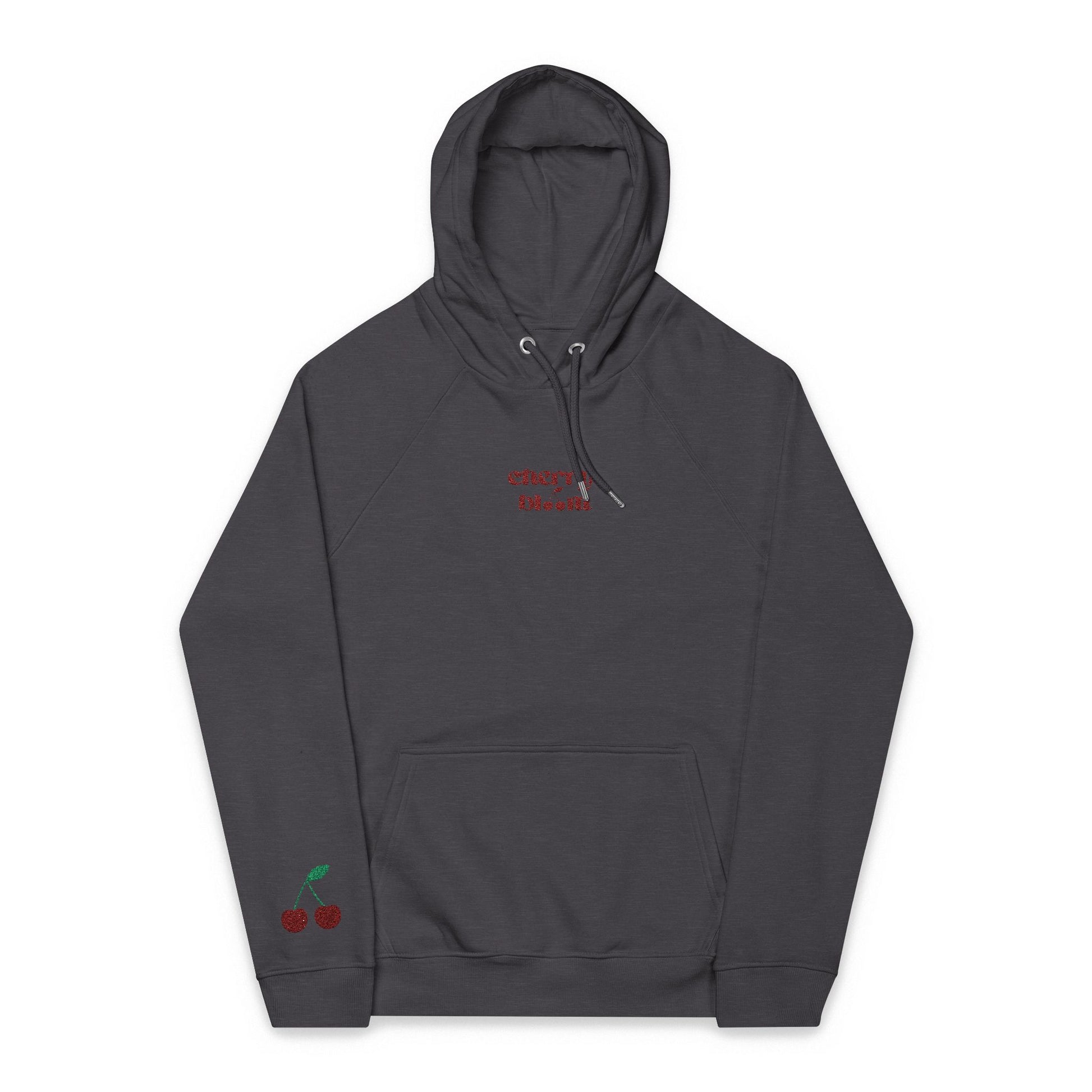 Organic Hoodie - Cozy and Sustainable Unisex Raglan Hoodie with Embroidery Details
