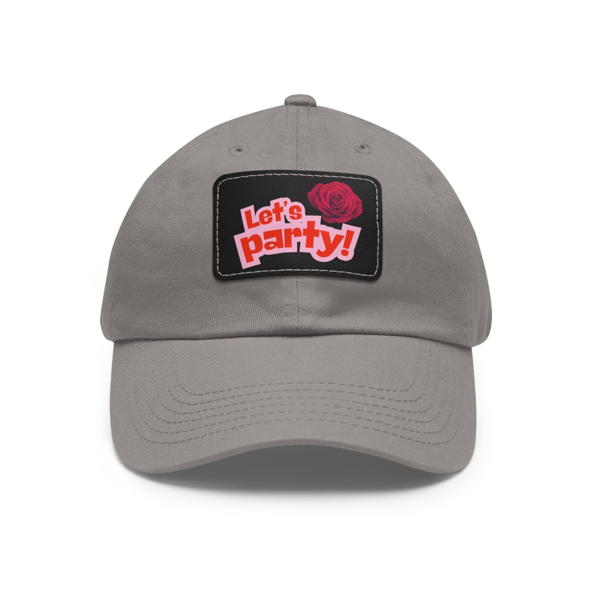 Lets Party Mom Hat with Leather Patch (Rectangle)