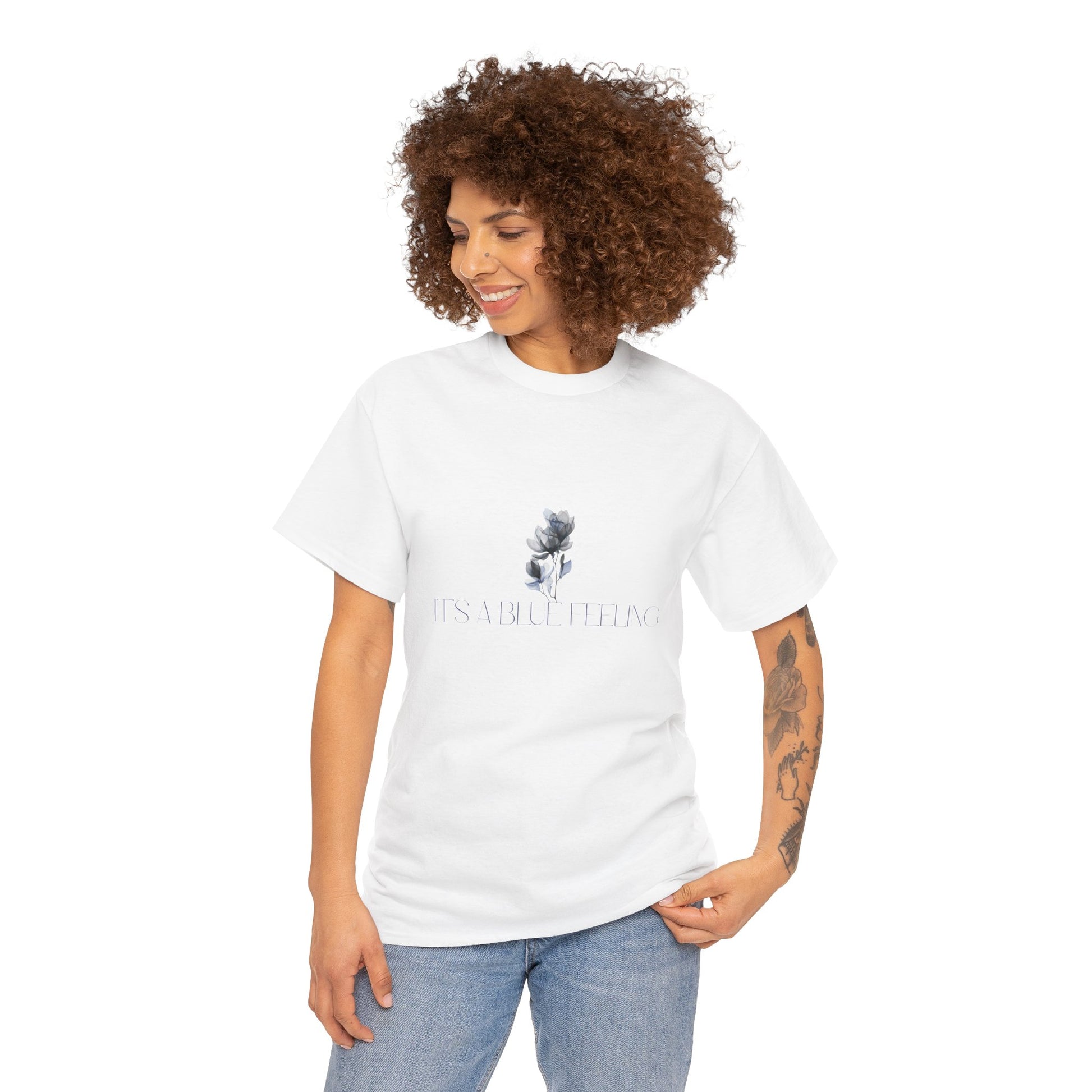 It's Blue Feeling T-Shirt - Women T-Shirt - 100% Cotton