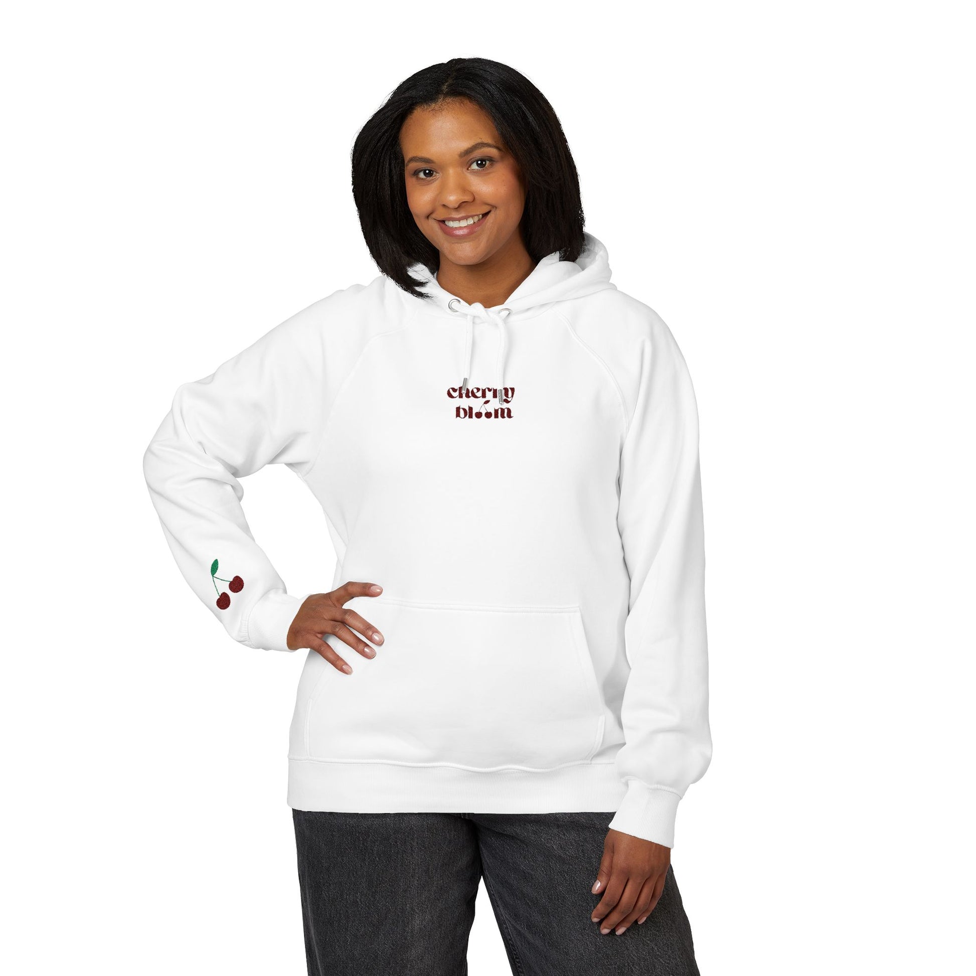 Organic Hoodie - Cozy and Sustainable Unisex Raglan Hoodie with Embroidery Details