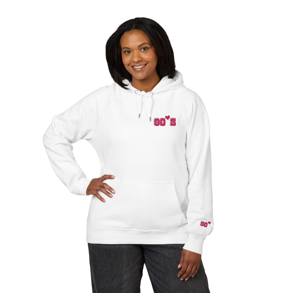 Women Raglan Hoodie with 90's Embroidery Details