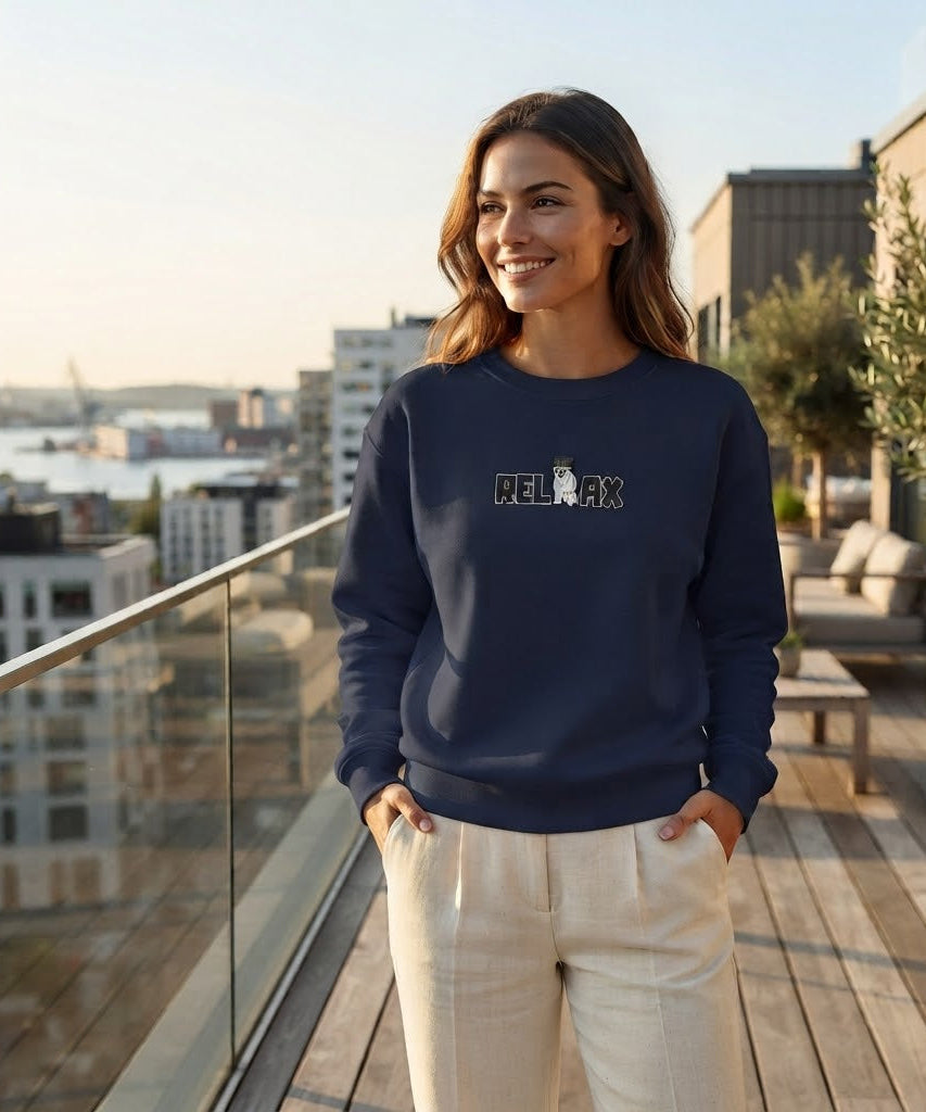 Just Relax Graphic Sweatshirt,Premium Unisex Heavy Blend Crewneck