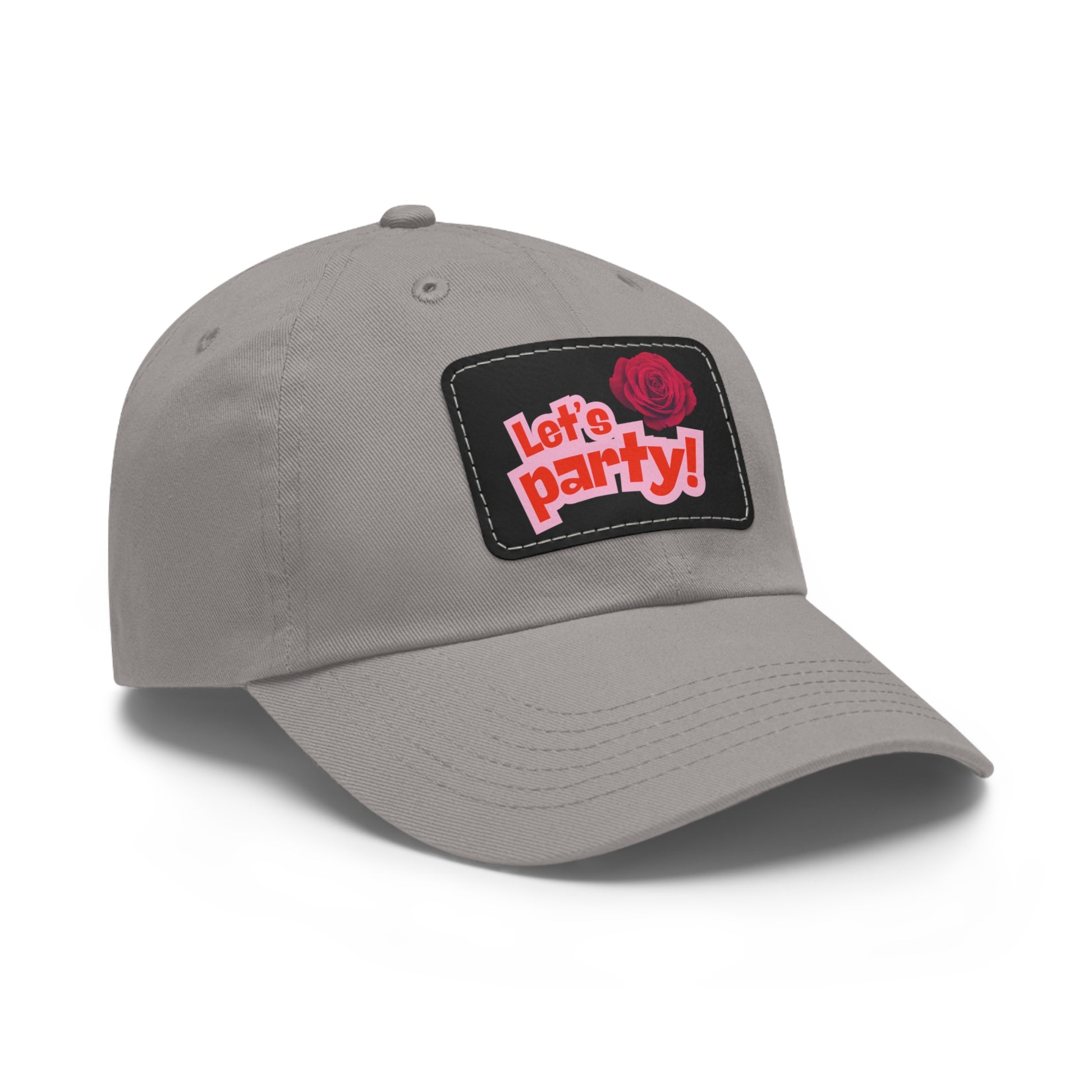 Lets Party Mom Hat with Leather Patch (Rectangle)