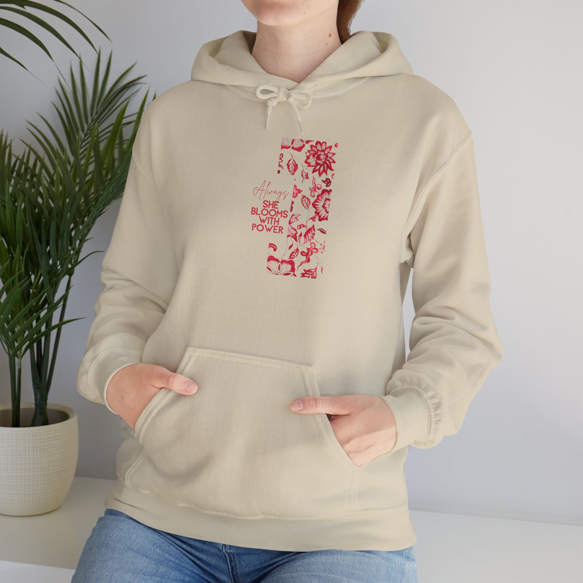 She Blooms With Power Graphic Hoodie