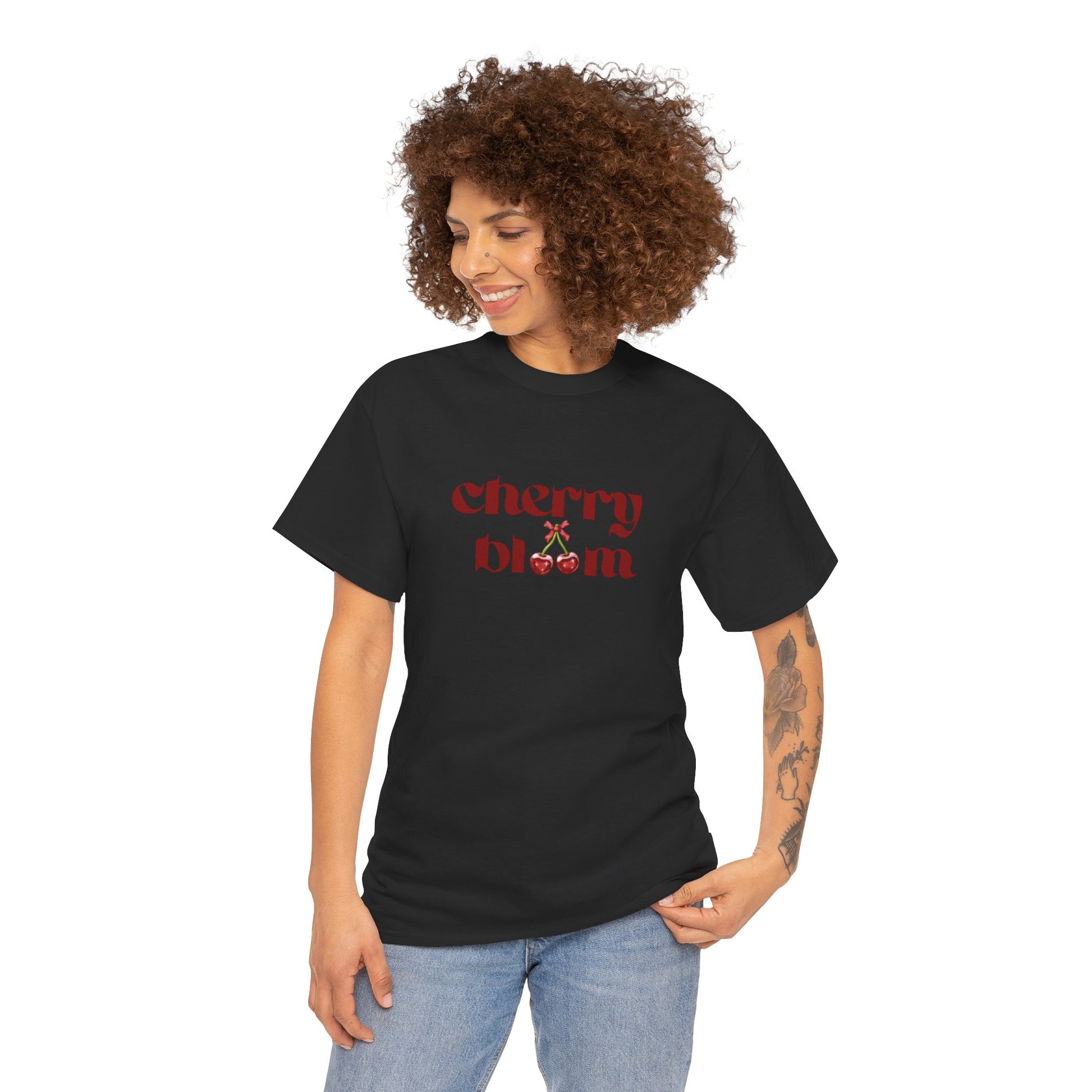 Cherry Bloom T-Shirt - Women T-Shirt - 100% Cotton