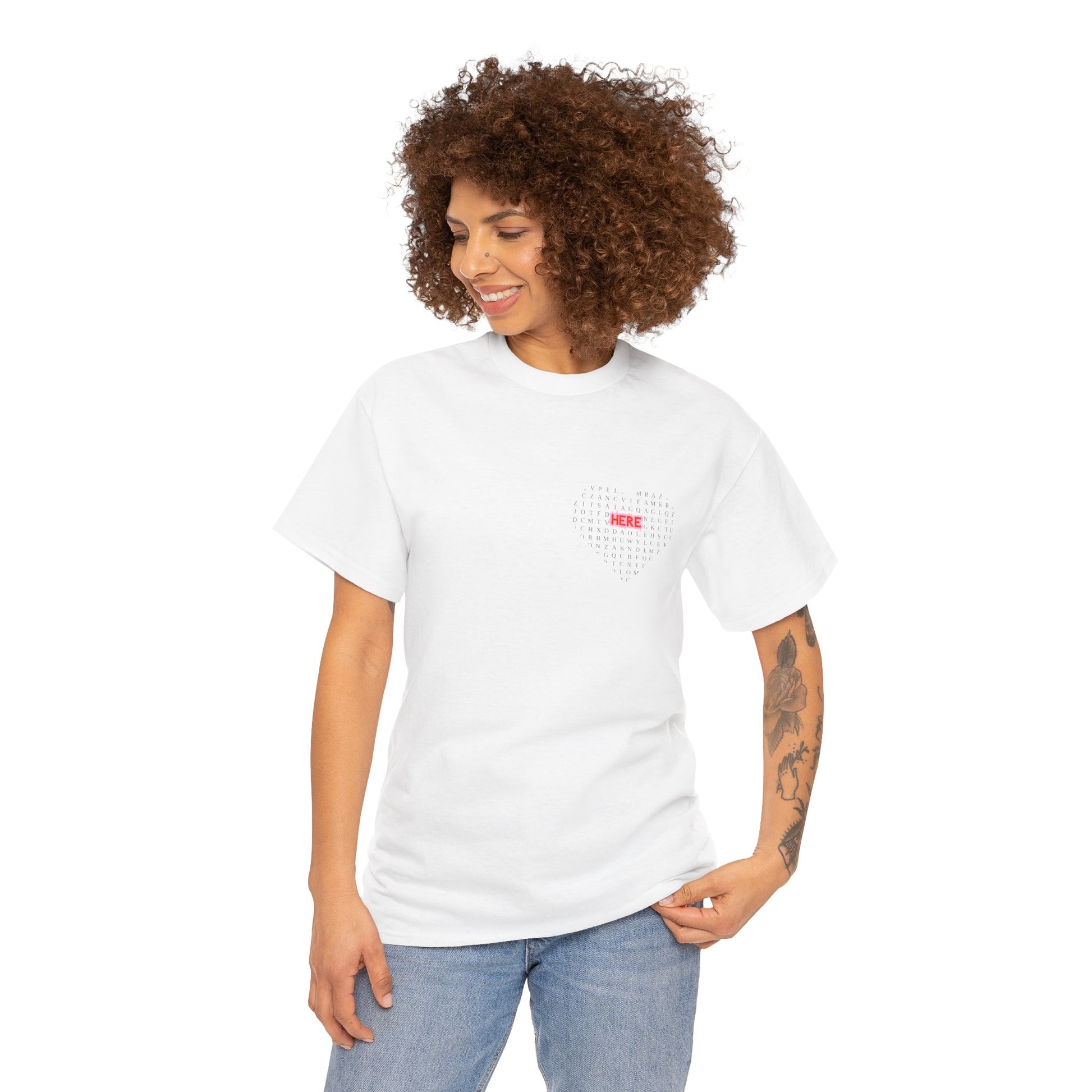 Here is Puzzle T-Shirt - Men-Women T-Shirt - 100% Cotton