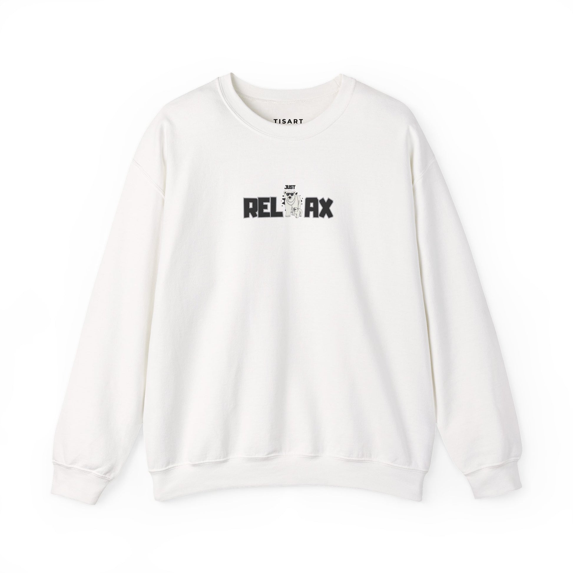 Just Relax Graphic Sweatshirt,Premium Unisex Heavy Blend Crewneck
