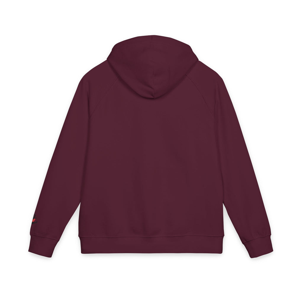 Organic Hoodie - Cozy and Sustainable Unisex Raglan Hoodie with Embroidery Details