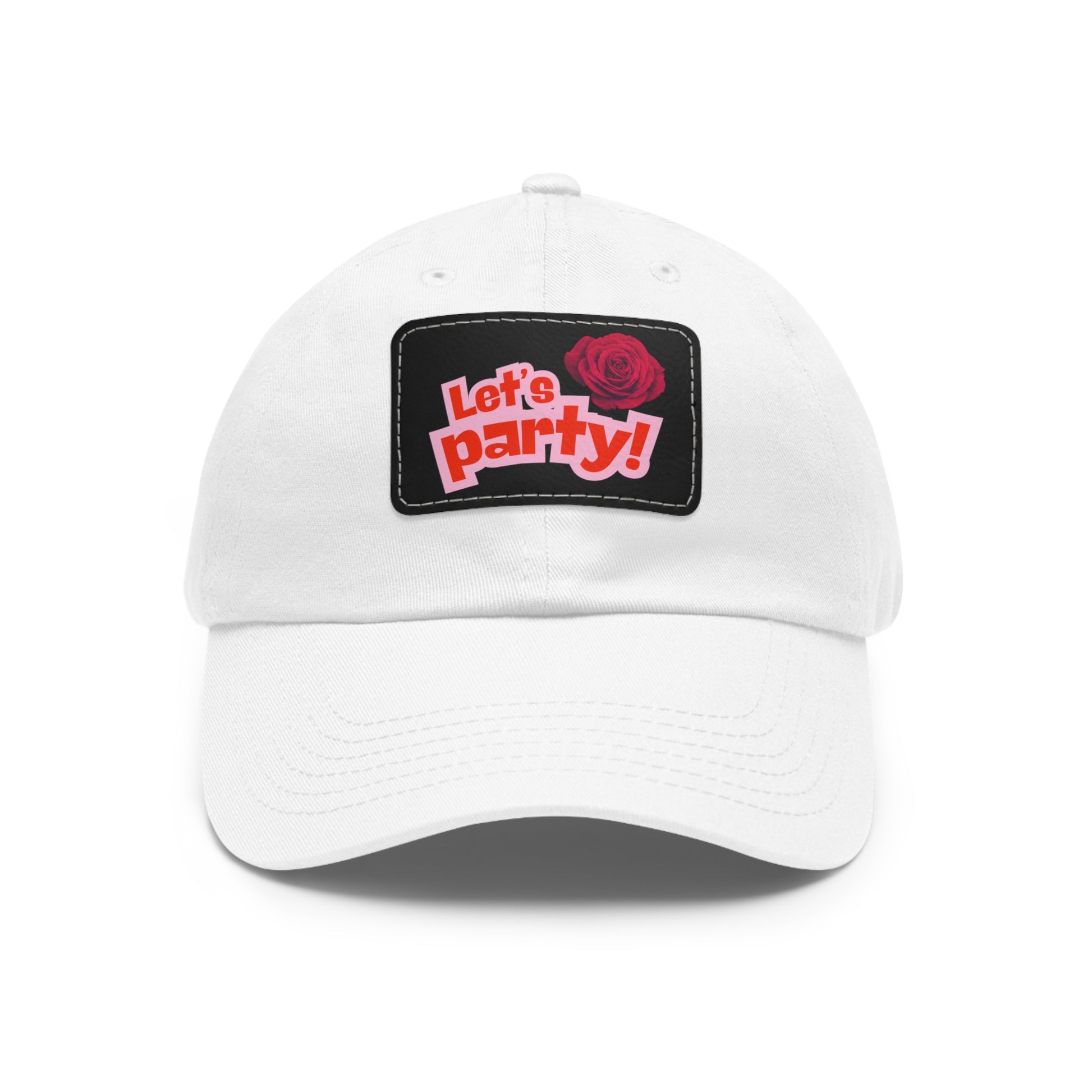 Lets Party Mom Hat with Leather Patch (Rectangle)