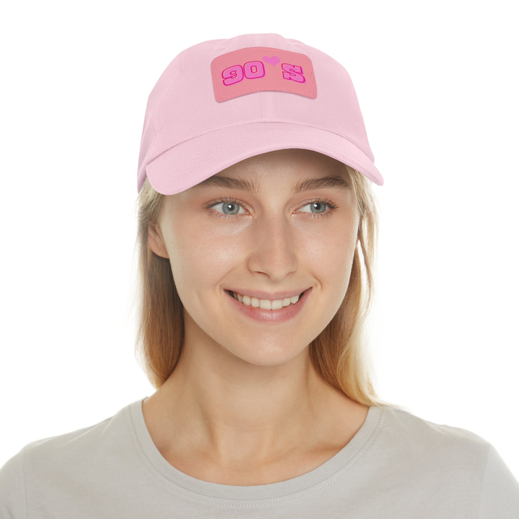 90's Women Hat with Leather Patch (Rectangle)