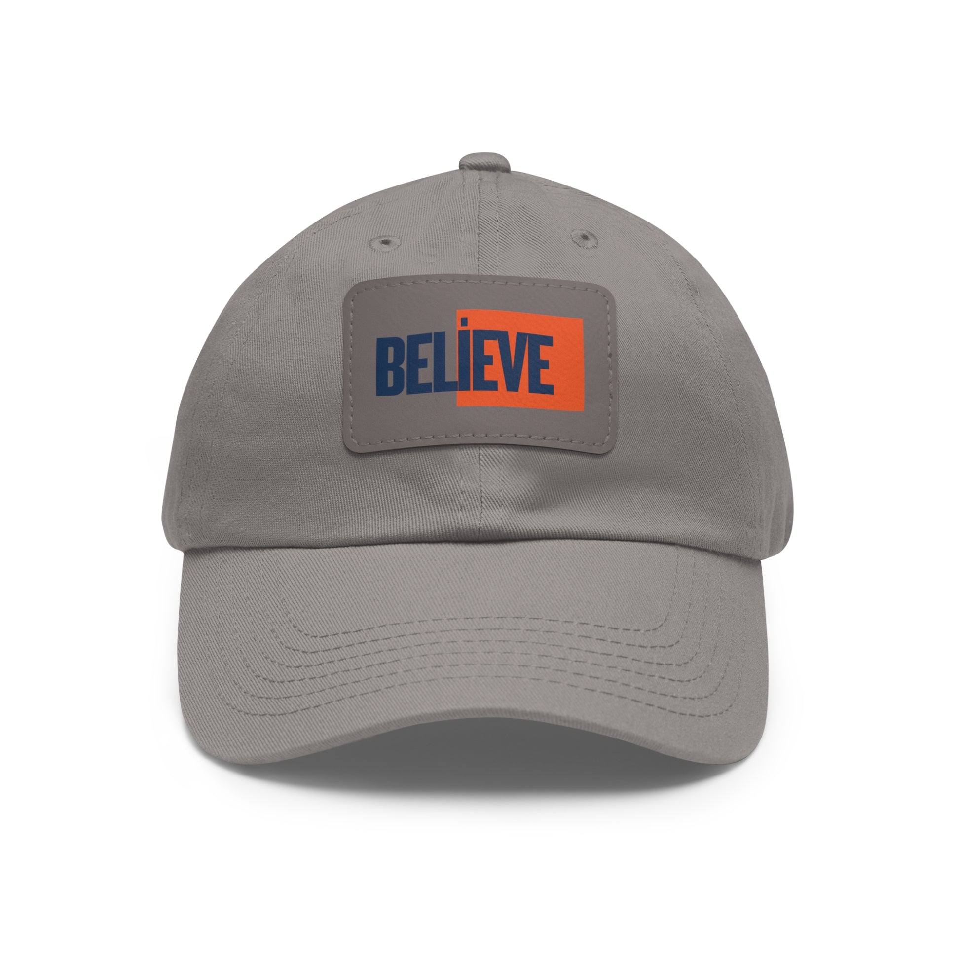 Believe Women  Hat with Leather Patch (Rectangle)