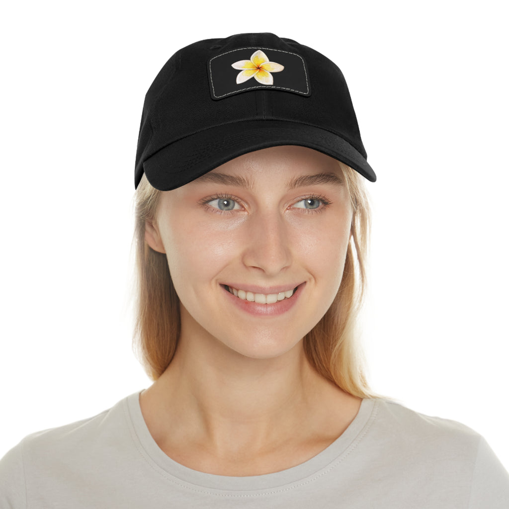 Flower Graphic Chino Twill Women Hat - Casual Hat with Vintage Buckle
