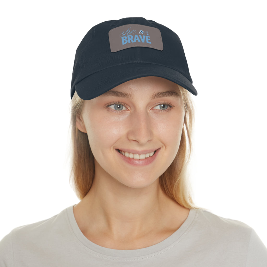 She is Brave Chino Twill Women Hat -  Casual Hat with Vintage Buckle