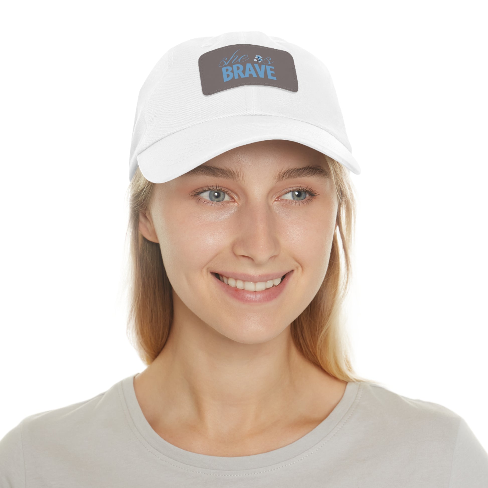 She is Brave Chino Twill Women Hat -  Casual Hat with Vintage Buckle