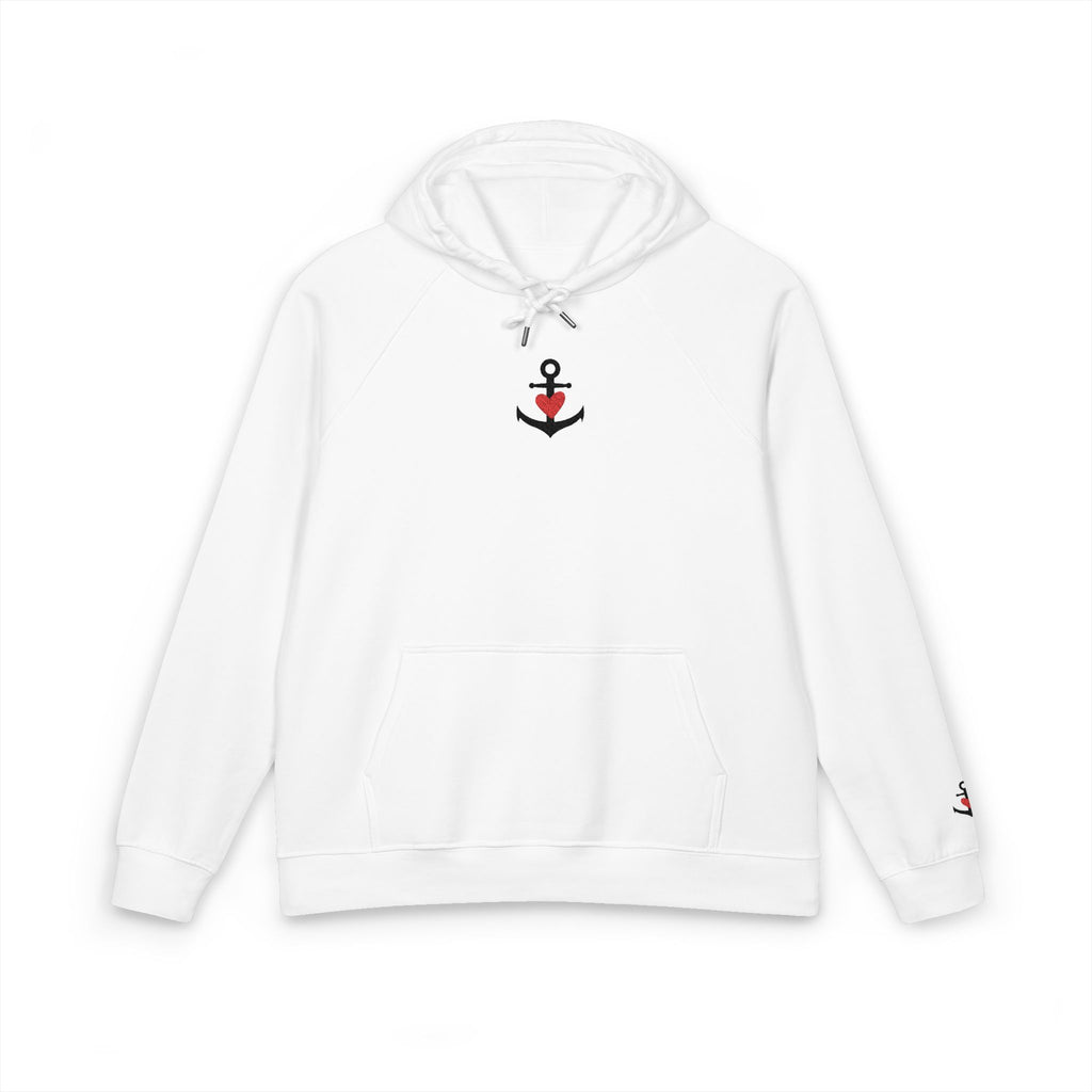 Organic Hoodie - Cozy and Sustainable Unisex Raglan Hoodie with Embroidery Details