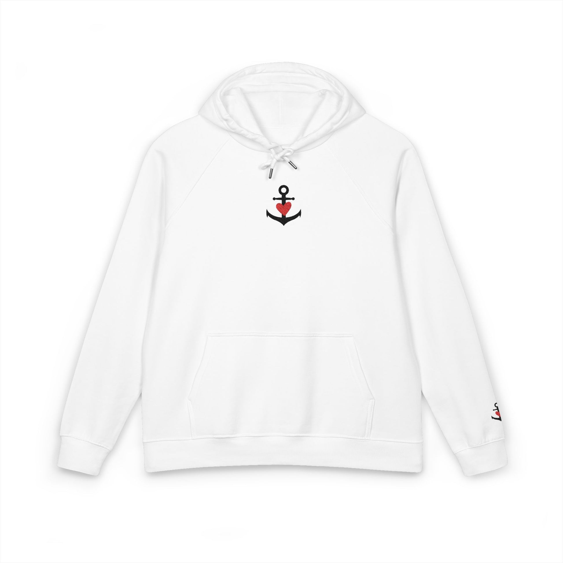 Organic Hoodie - Cozy and Sustainable Unisex Raglan Hoodie with Embroidery Details