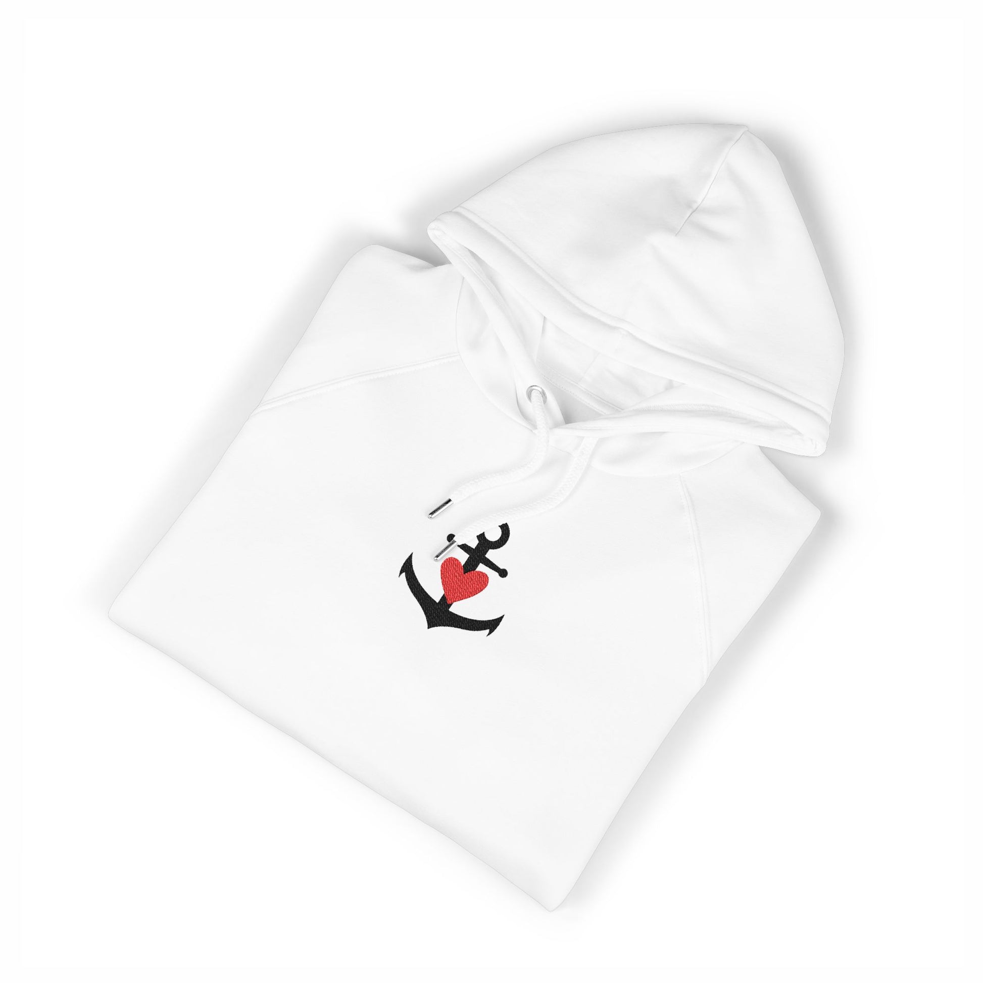 Organic Hoodie - Cozy and Sustainable Unisex Raglan Hoodie with Embroidery Details