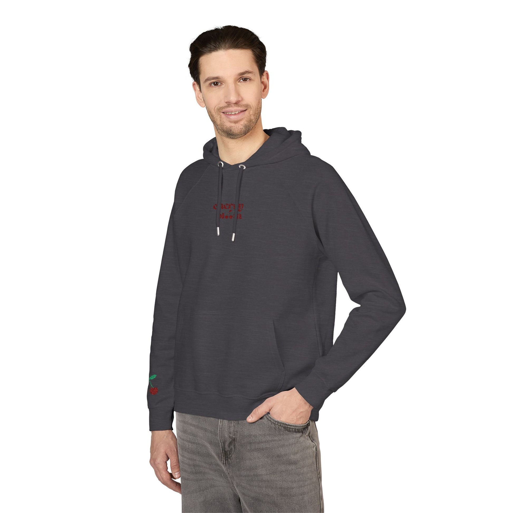 Organic Hoodie - Cozy and Sustainable Unisex Raglan Hoodie with Embroidery Details