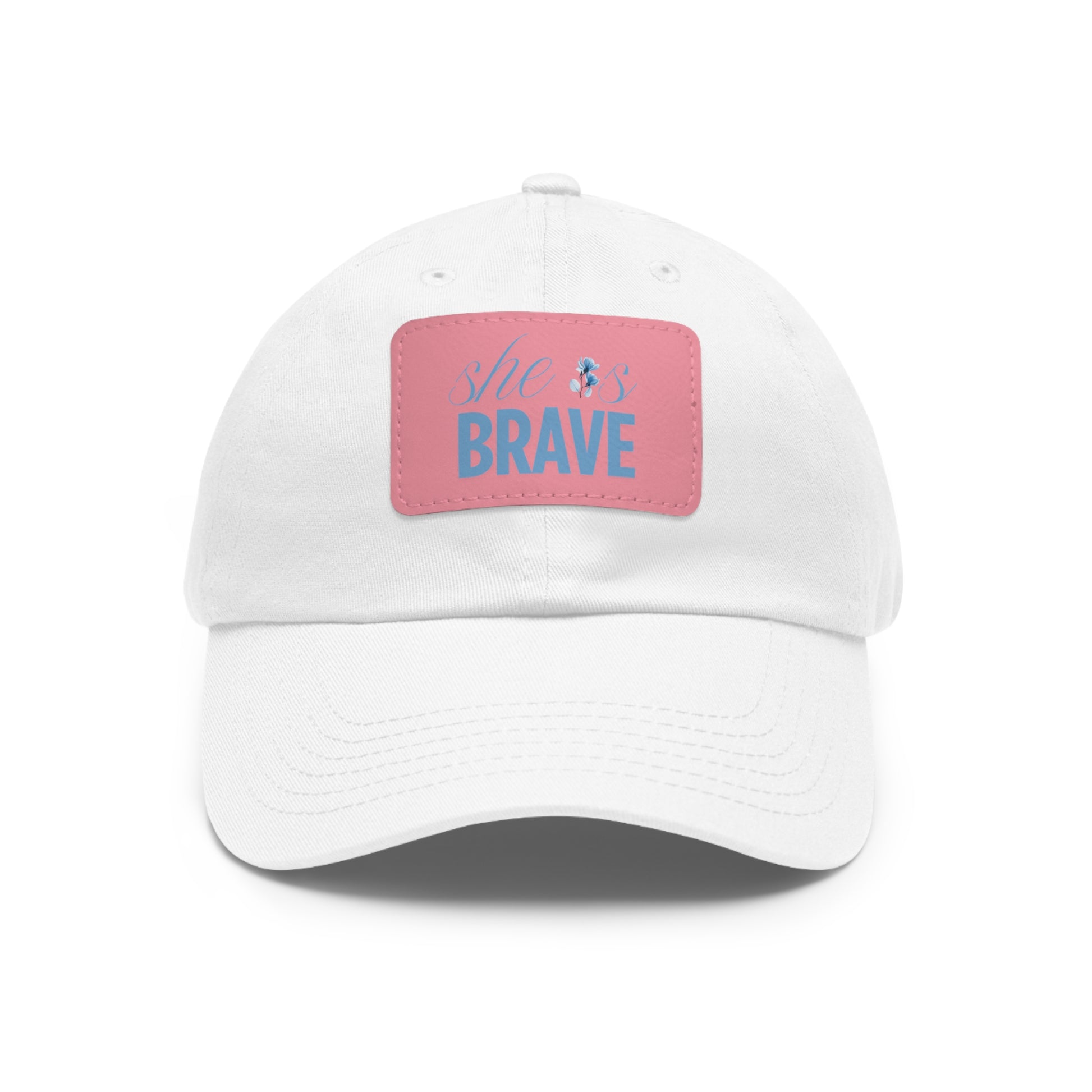 She is Brave Chino Twill Women Hat -  Casual Hat with Vintage Buckle