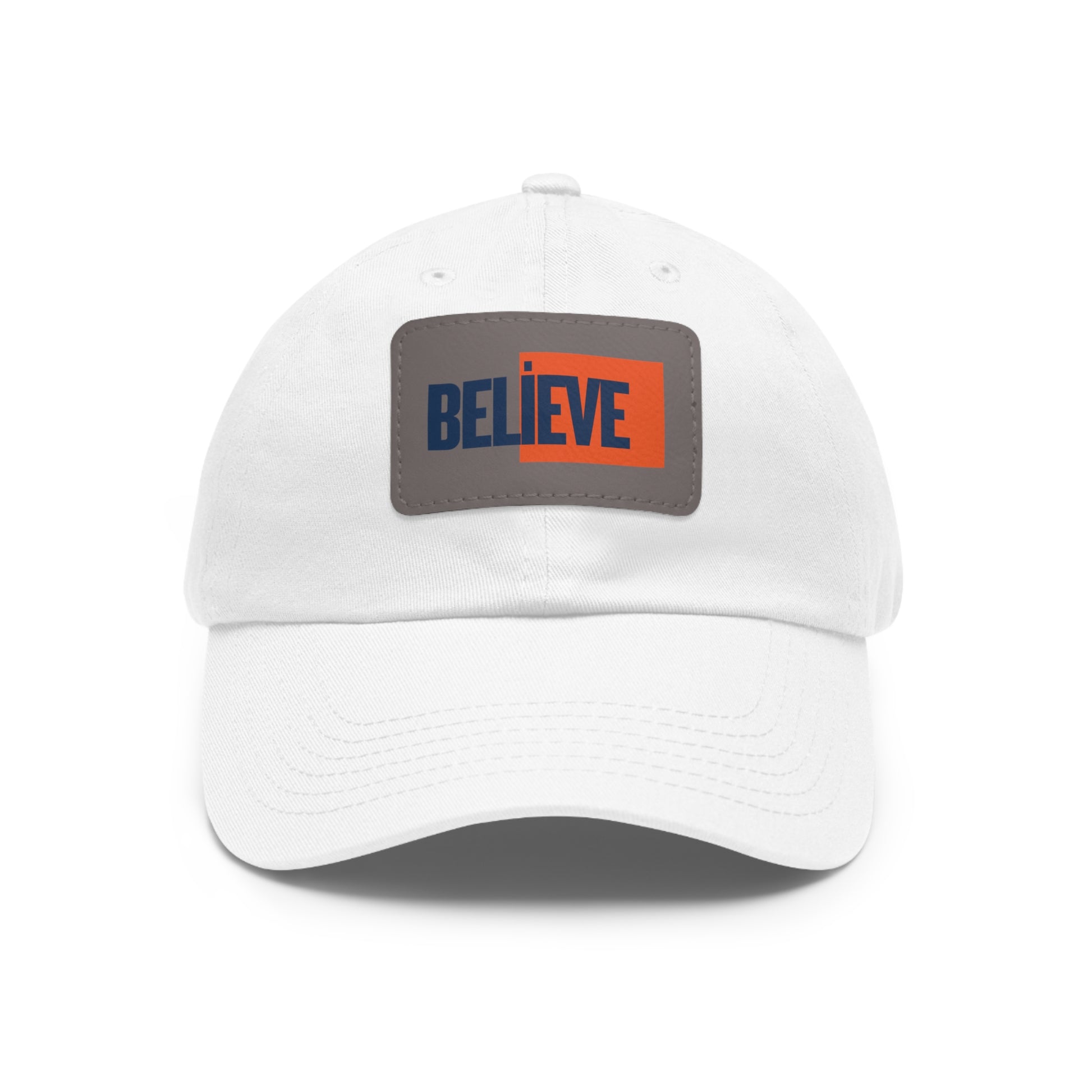 Believe Women  Hat with Leather Patch (Rectangle)