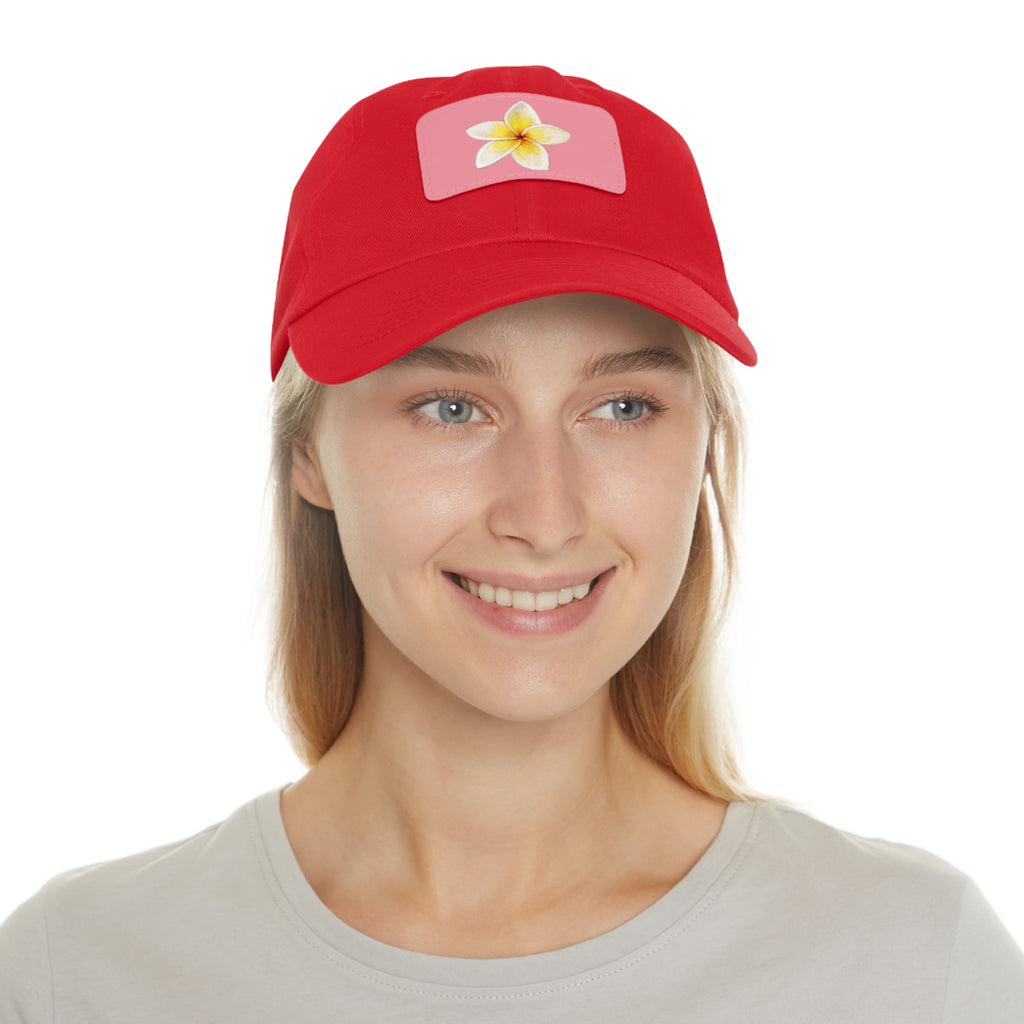 Flower Graphic Chino Twill Women Hat - Casual Hat with Vintage Buckle