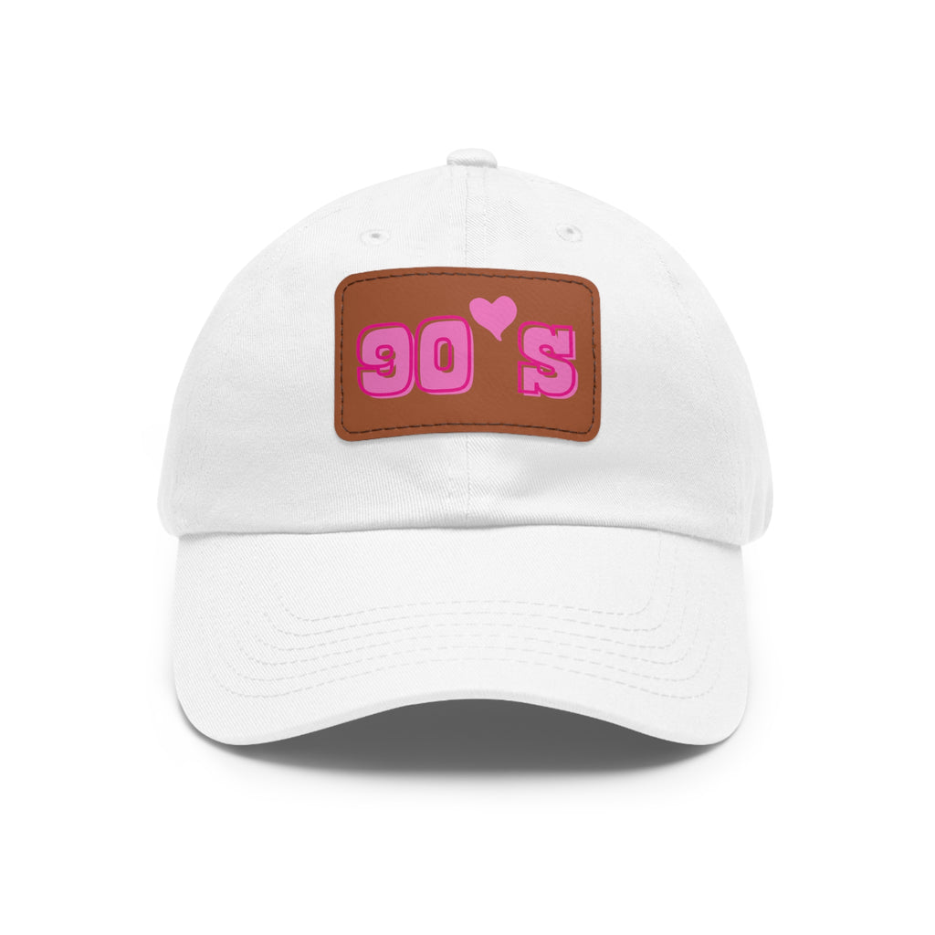 90's Women Hat with Leather Patch (Rectangle)