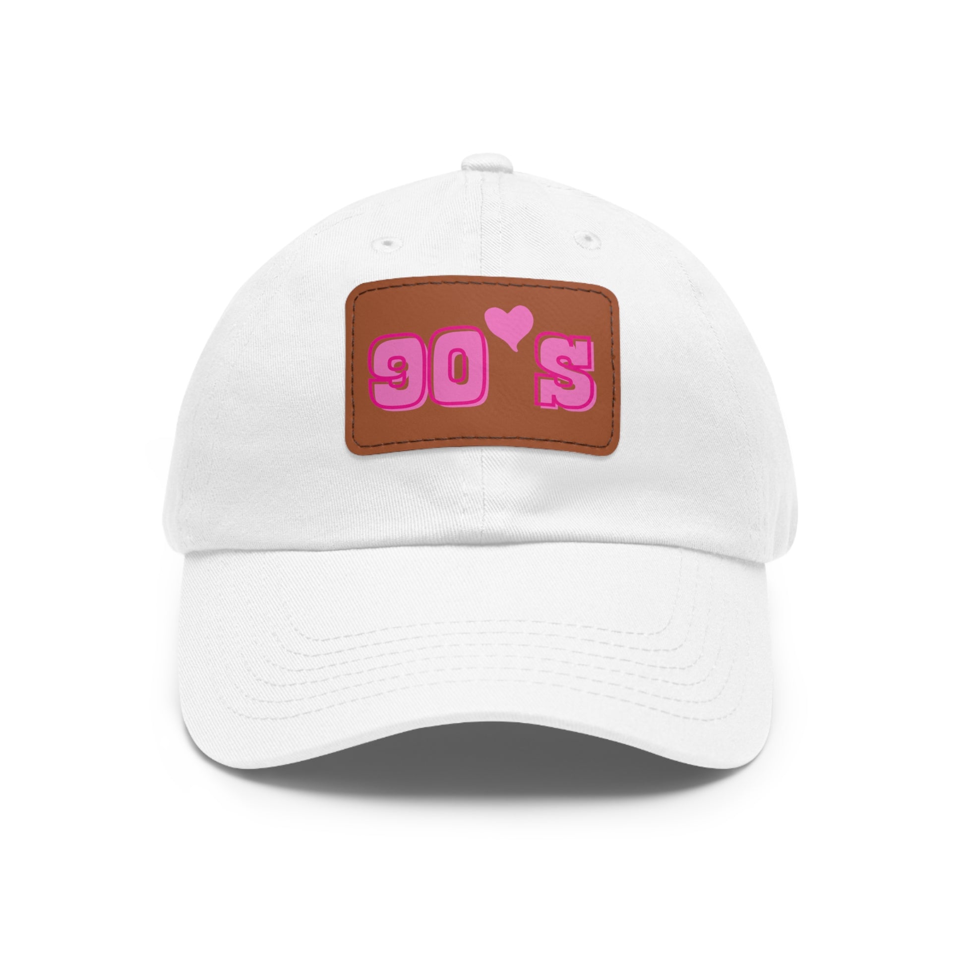 90's Women Hat with Leather Patch (Rectangle)