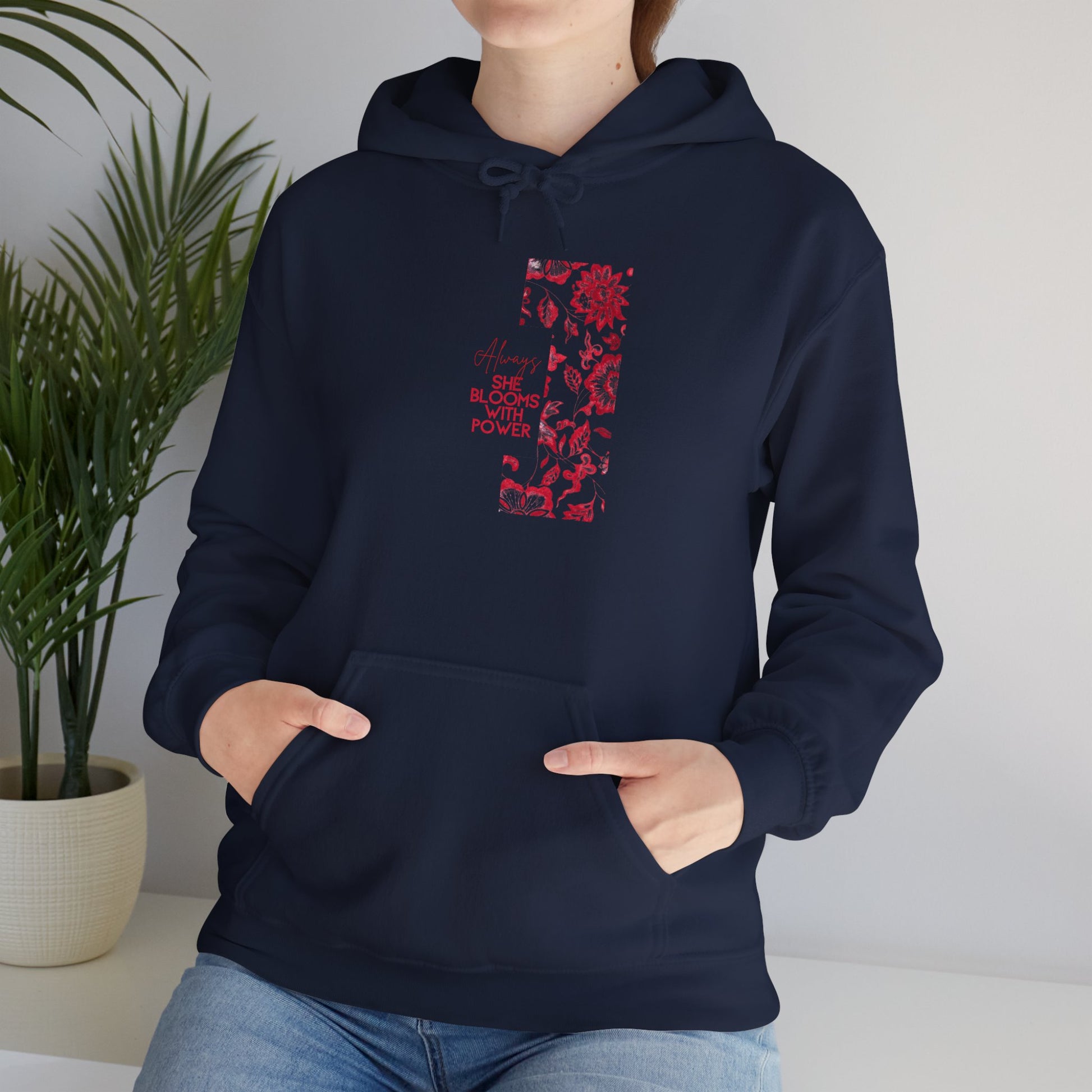 She Blooms With Power Graphic Hoodie