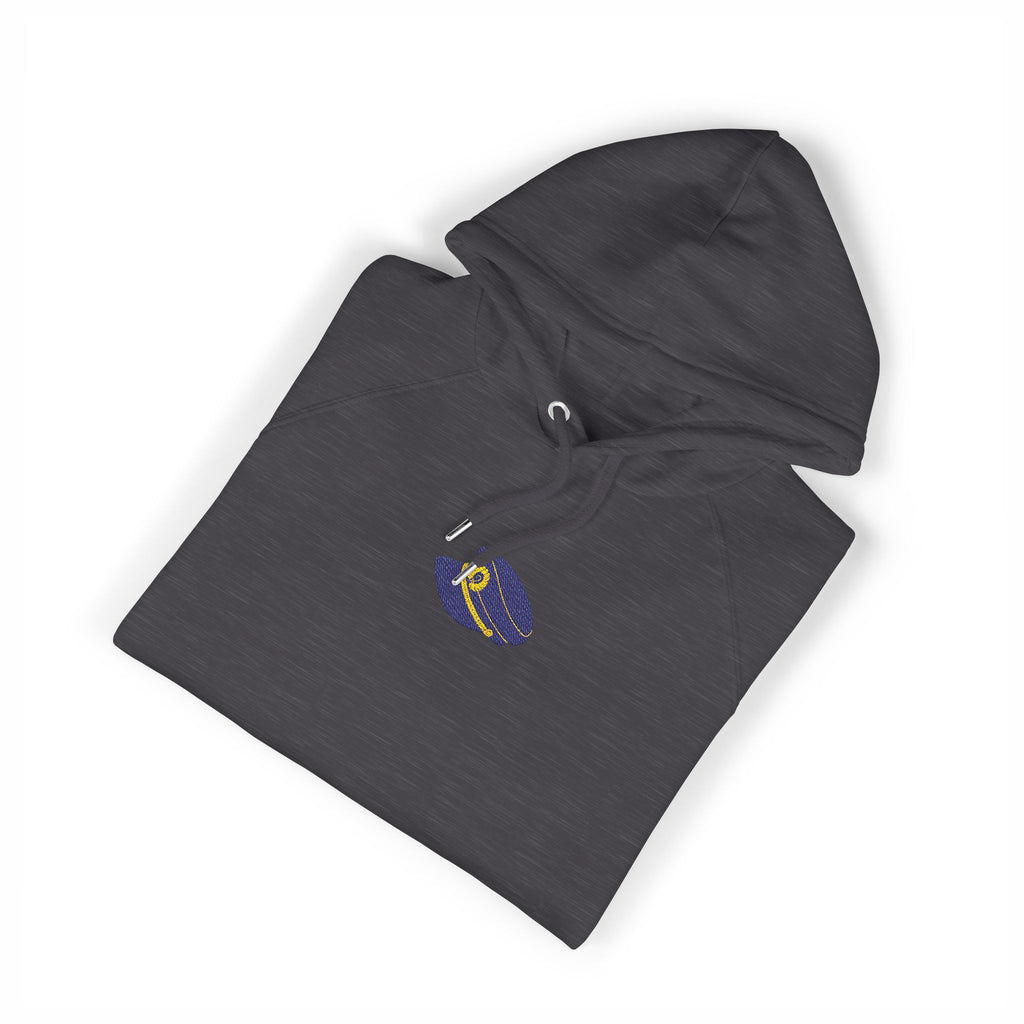 Organic Hoodie - Cozy and Sustainable Men-Women Raglan Hoodie with Embroidery Details