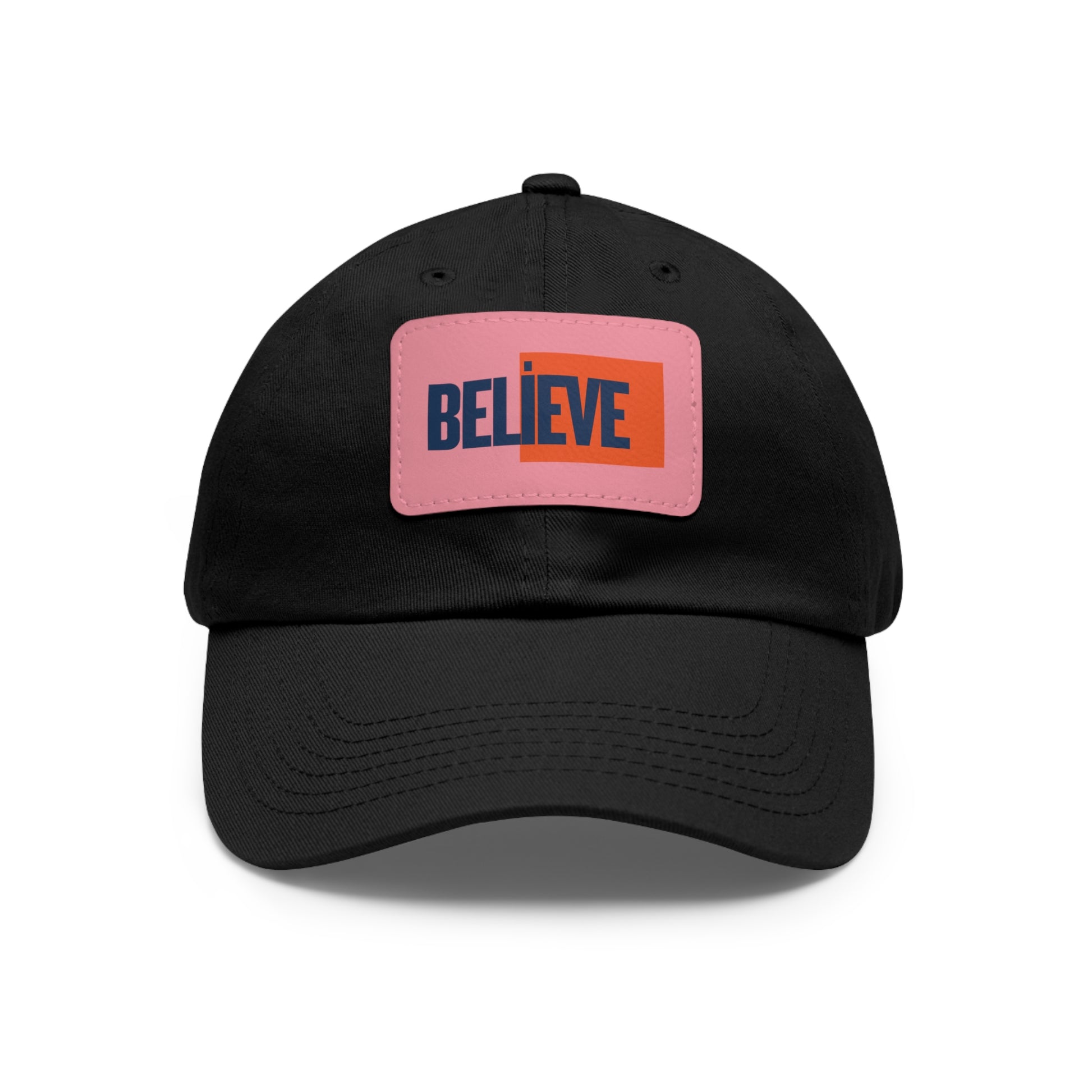 Believe Women  Hat with Leather Patch (Rectangle)