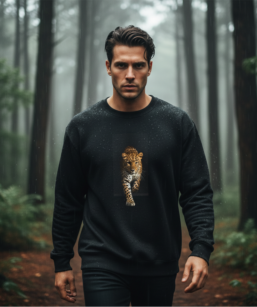 Leopard Graphic Sweatshirt