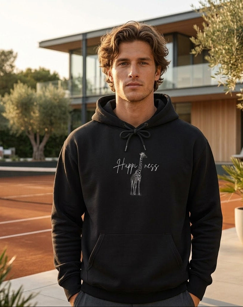 Happiness Graphic Hoodie,Premium Unisex Pullover