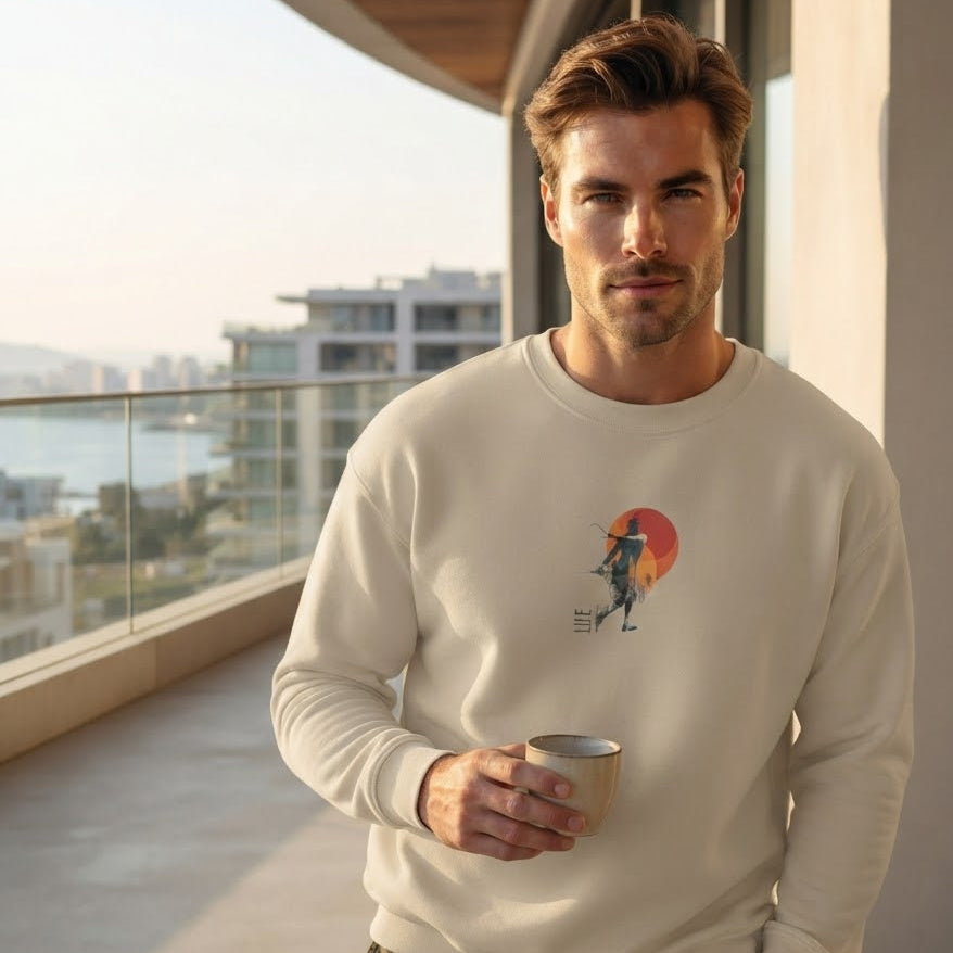 Tennis Graphic Sweatshirt, Premium Unisex Heavy Blend Crewneck