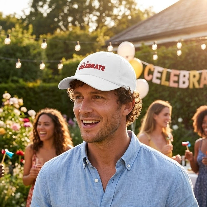 Time To Celebrate Hat ,Unisex Vintage Hat - 100% Cotton