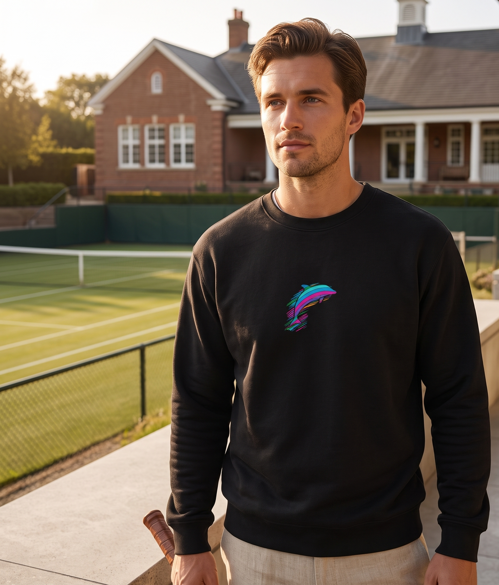 Dolphin Graphic Sweatshirt, Premium Unisex Heavy Blend Pullover