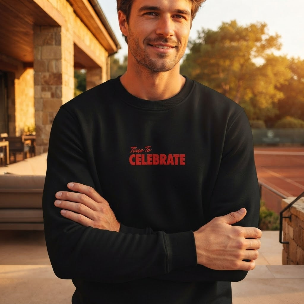 Time to Celebrate Graphic Sweatshirt,Premium Unisex Heavy Blend Pullover