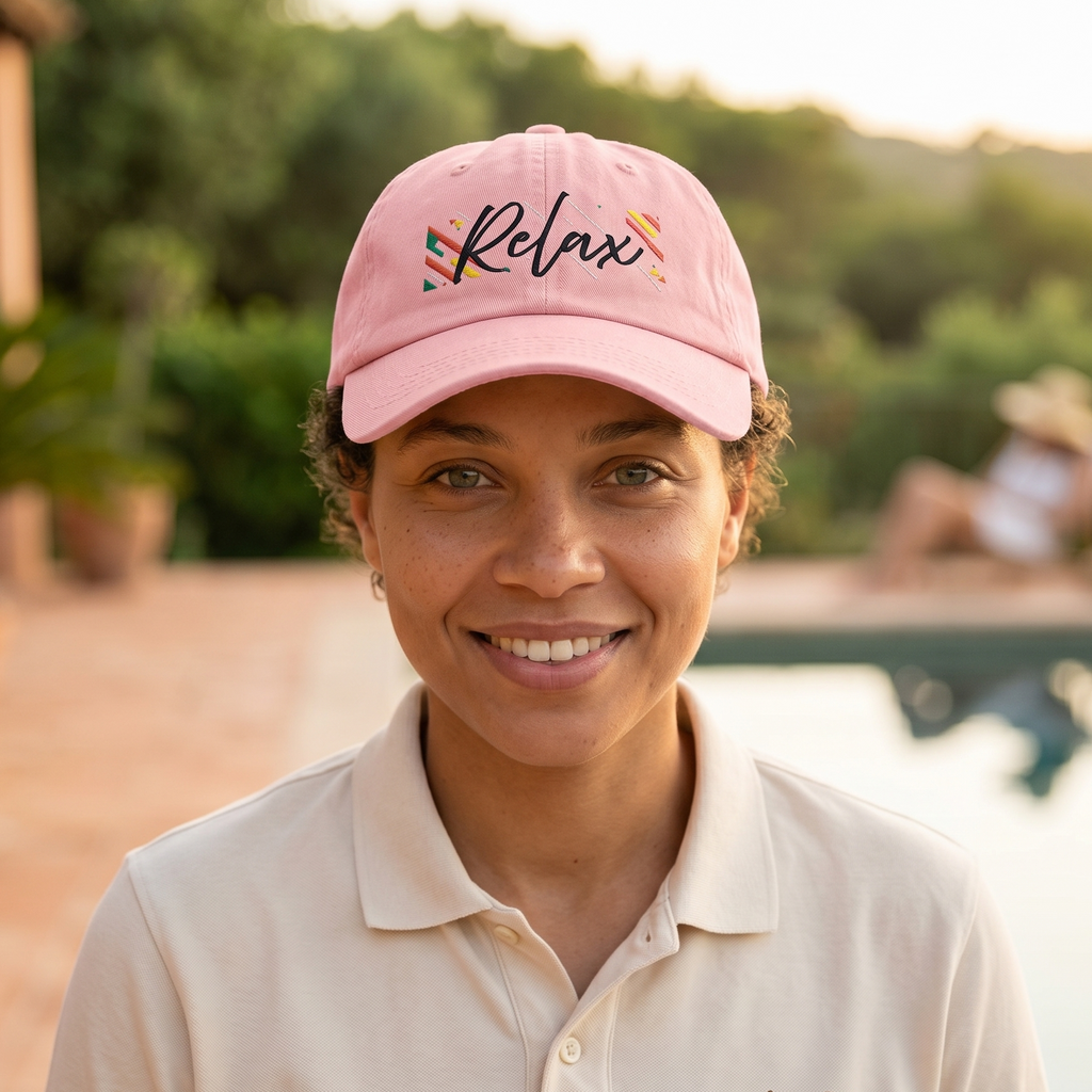 Relax Graphic Hat,Unisex Vintage Hat ,100% Cotton