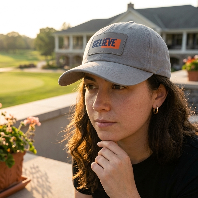 Believe Graphic Hat, Men Women Vintage Hat, 100% Cotton