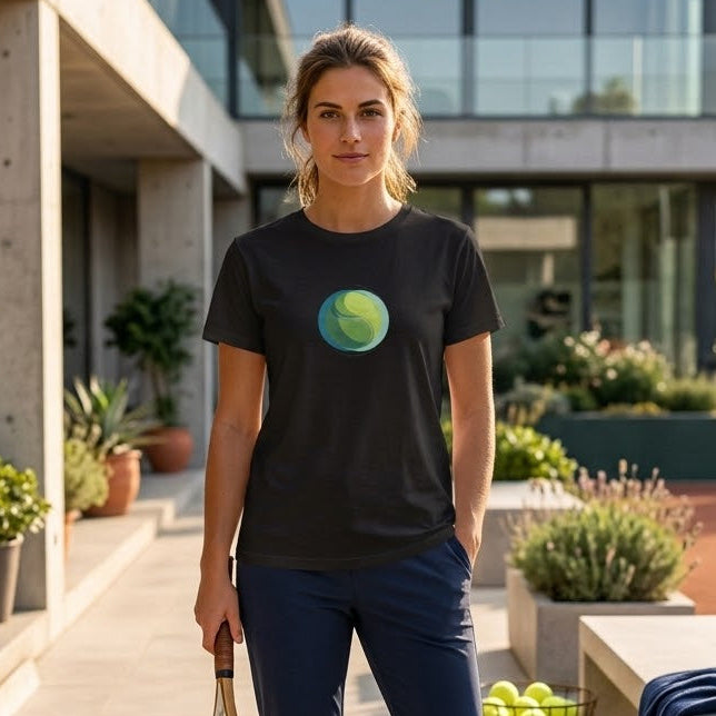 Tennis Ball Graphic T-Shirt Men-Women T-Shirt %100 Cotton