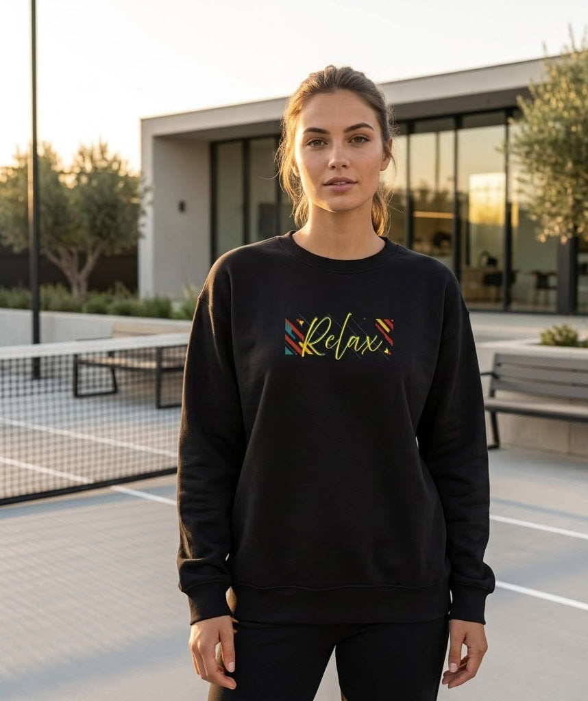 Relax Graphic Sweatshirt,Premium Unisex Heavy Blend Pullover