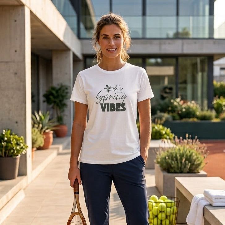 Spring Vibes T-Shirt - Women T-Shirt - 100% Cotton