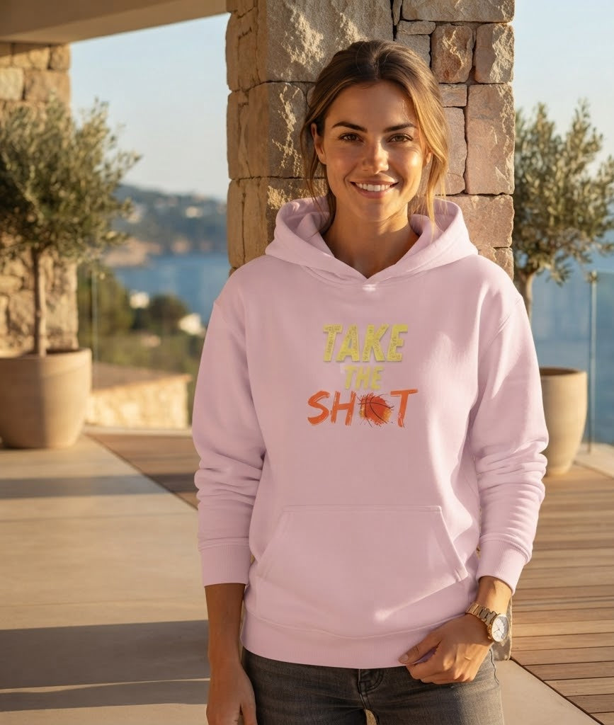 Take the Shot Graphic Hoodie,Premium Unisex Pullover