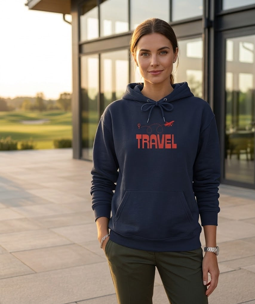 Travel Graphic Hoodie,Premium Unisex Heavy Blend Pullover